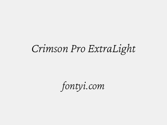 Crimson Pro ExtraLight