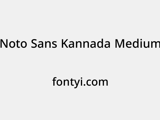 Noto Sans Kannada Medium