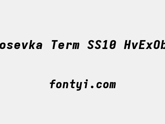 Iosevka Term SS10 HvExObl