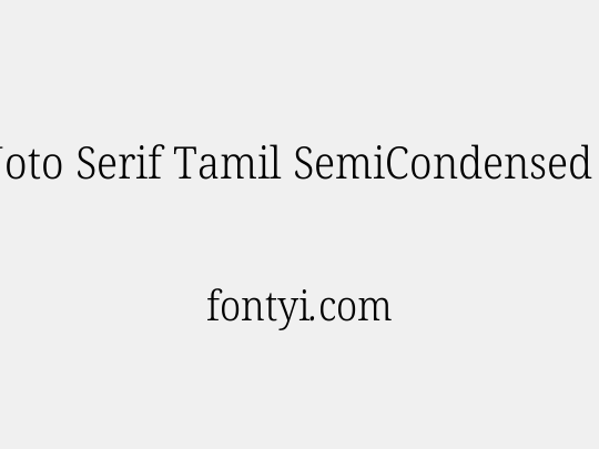 Noto Serif Tamil SemiCondensed Light