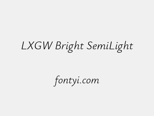 LXGW Bright SemiLight