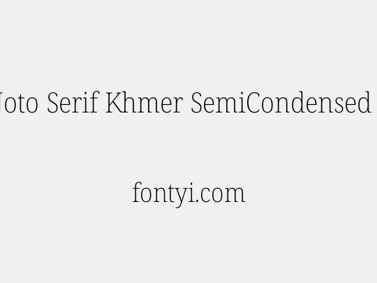 Noto Serif Khmer SemiCondensed ExtraLight
