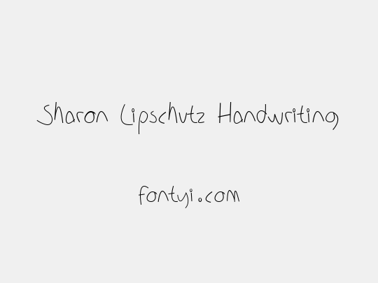 Sharon Lipschutz Handwriting