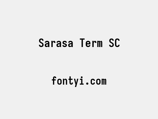 Sarasa Term SC