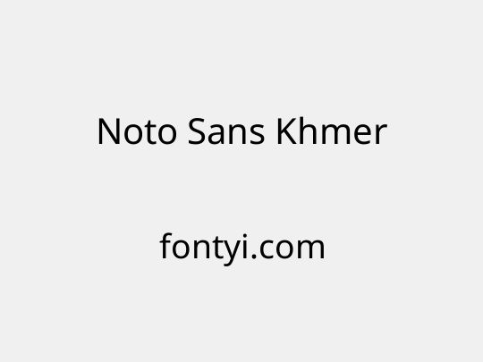 Noto Sans Khmer