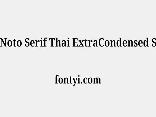Noto Serif Thai ExtraCondensed SemiBold