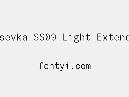 Iosevka SS09 Light Extended