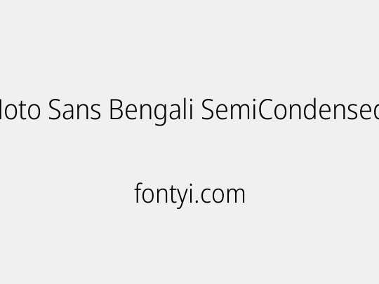 Noto Sans Bengali SemiCondensed Light
