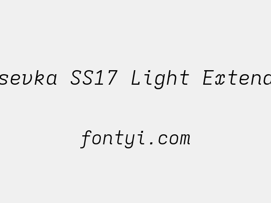 Iosevka SS17 Light Extended