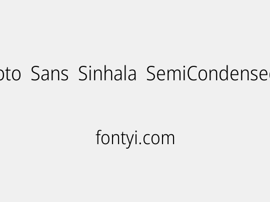 Noto Sans Sinhala SemiCondensed Light