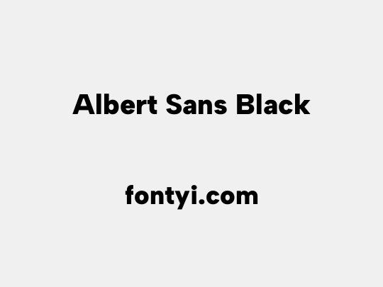 Albert Sans Black