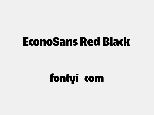 EconoSans Red Black