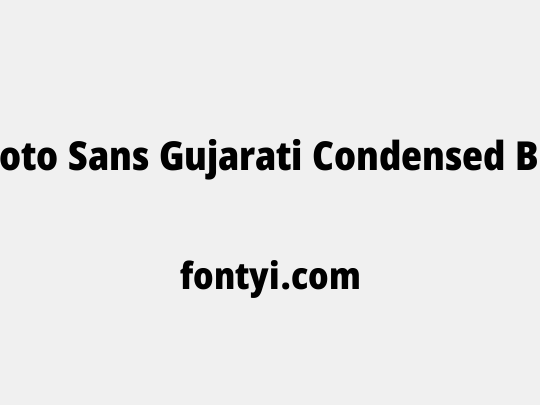 Noto Sans Gujarati Condensed Black
