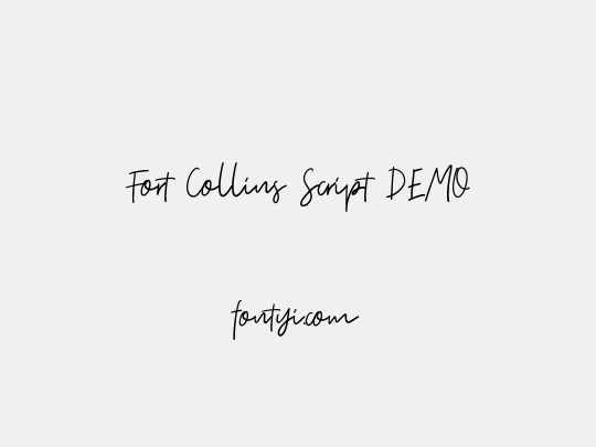Fort Collins Script DEMO