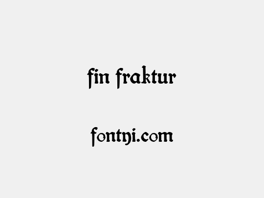 fin fraktur