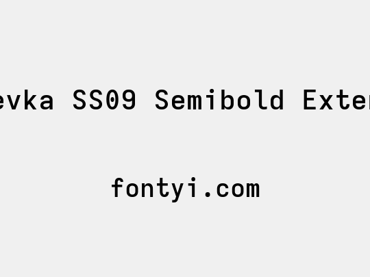 Iosevka SS09 Semibold Extended