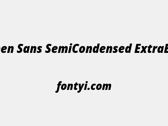 Open Sans SemiCondensed ExtraBold