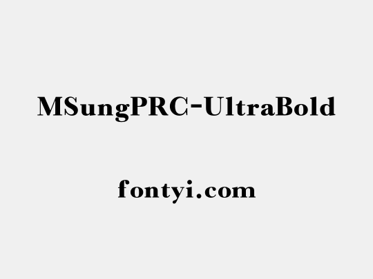 MSungPRC-UltraBold