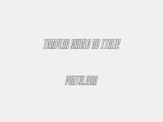 Templar Shield 3D Italic