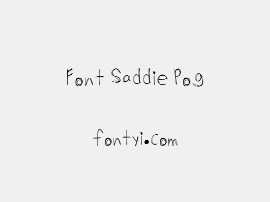 Font Saddie Pog