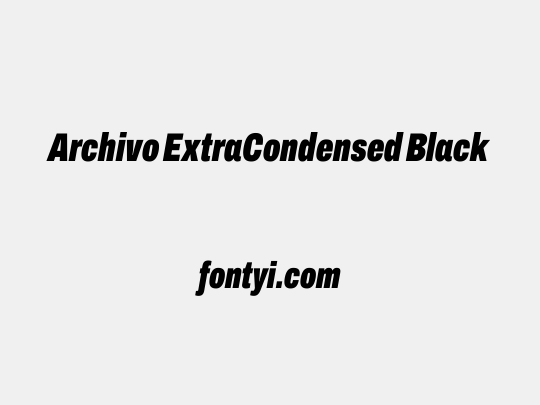 Archivo ExtraCondensed Black