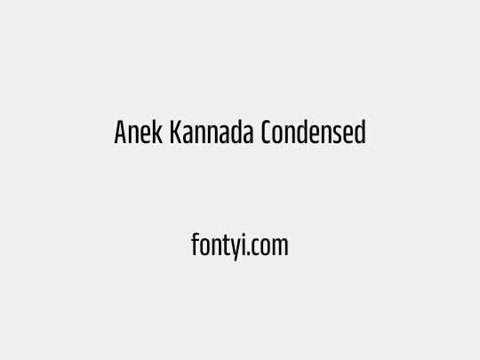 Anek Kannada Condensed