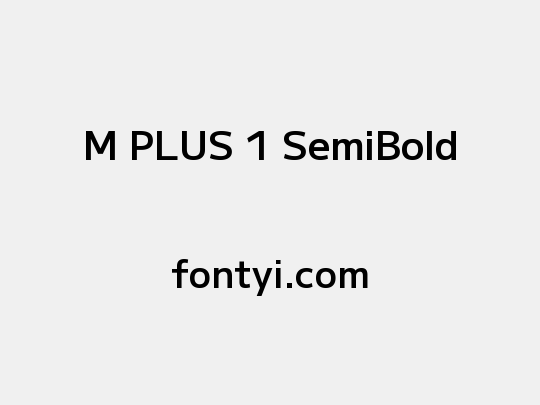 M PLUS 1 SemiBold