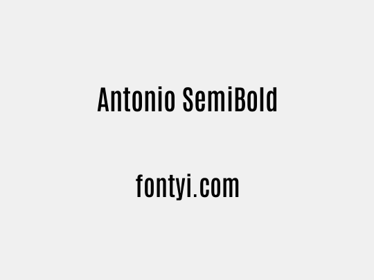 Antonio SemiBold