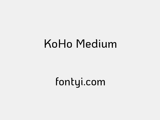 KoHo Medium