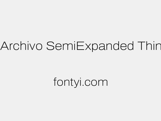 Archivo SemiExpanded Thin