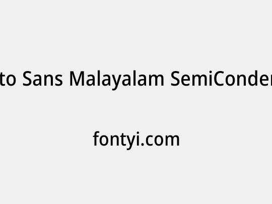 Noto Sans Malayalam SemiCondensed Medium