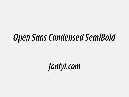 Open Sans Condensed SemiBold