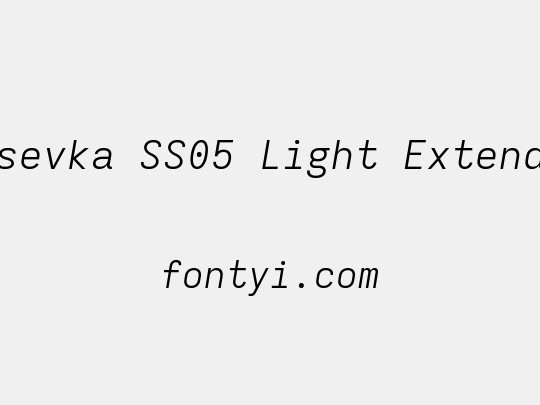 Iosevka SS05 Light Extended