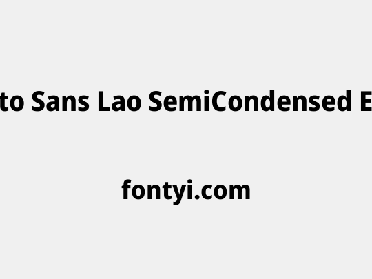 Noto Sans Lao SemiCondensed ExtraBold