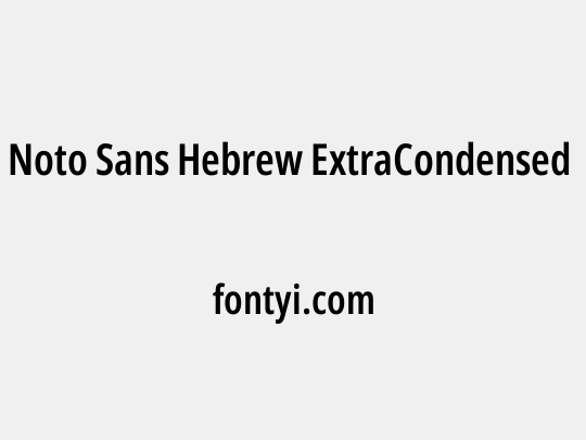 Noto Sans Hebrew ExtraCondensed SemiBold