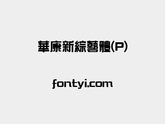 華康新綜藝體(P)