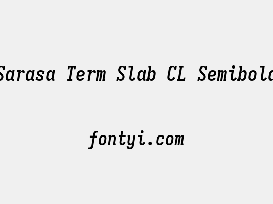 Sarasa Term Slab CL Semibold