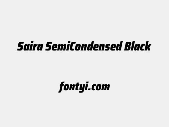 Saira SemiCondensed Black