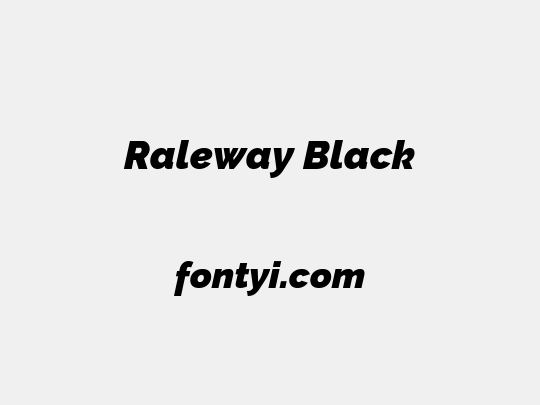 Raleway Black