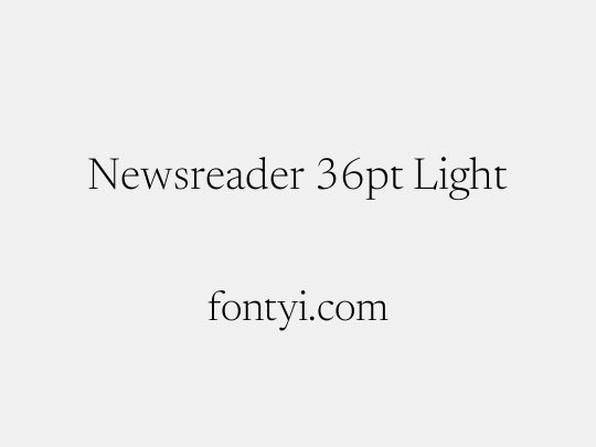 Newsreader 36pt Light