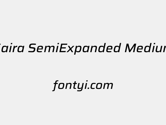 Saira SemiExpanded Medium
