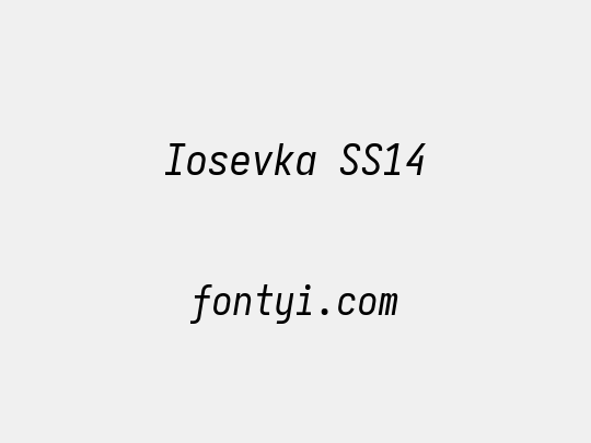 Iosevka SS14