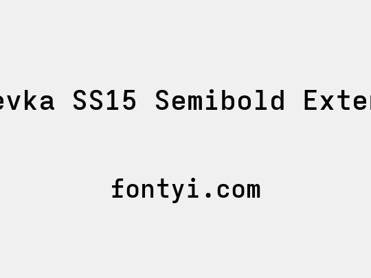 Iosevka SS15 Semibold Extended