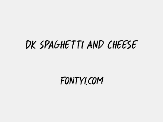 DK Spaghetti And Cheese