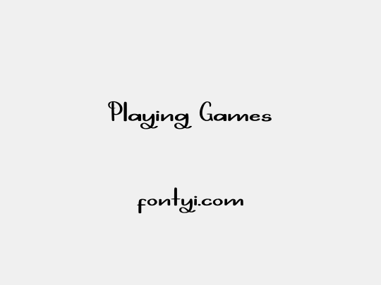Playing Games
