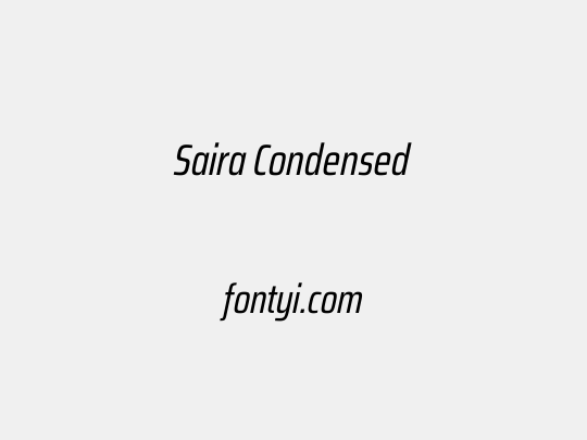 Saira Condensed