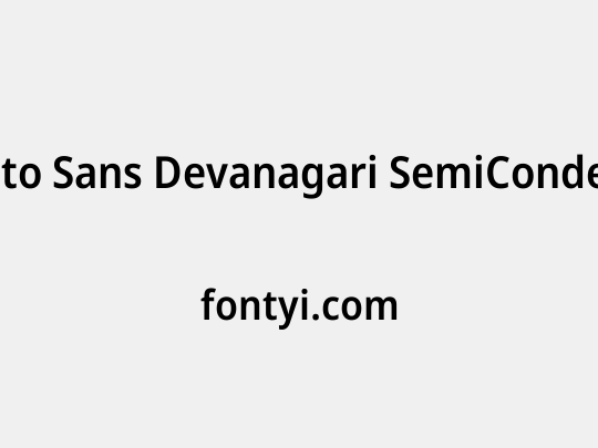 Noto Sans Devanagari SemiCondensed SemiBold