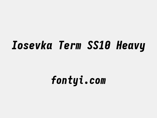 Iosevka Term SS10 Heavy