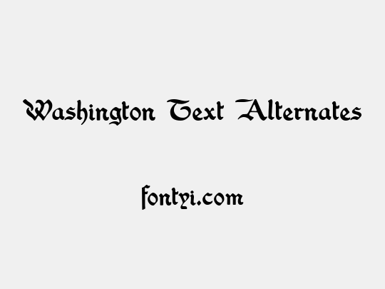 Washington Text Alternates