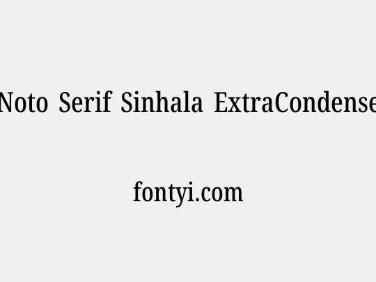 Noto Serif Sinhala ExtraCondensed Medium